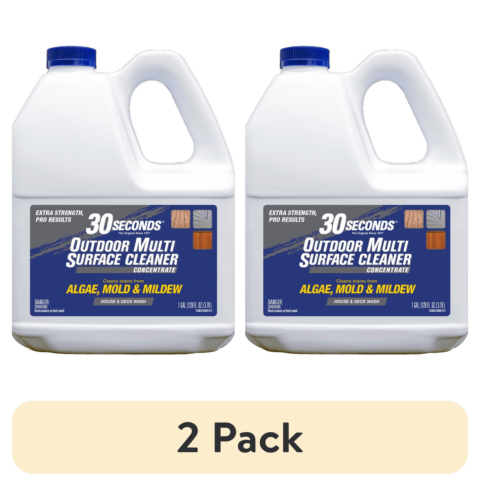 (2 pack) Outdoor Multi-Surface Cleaner Concentrate-Cleans Stains from Mildew new