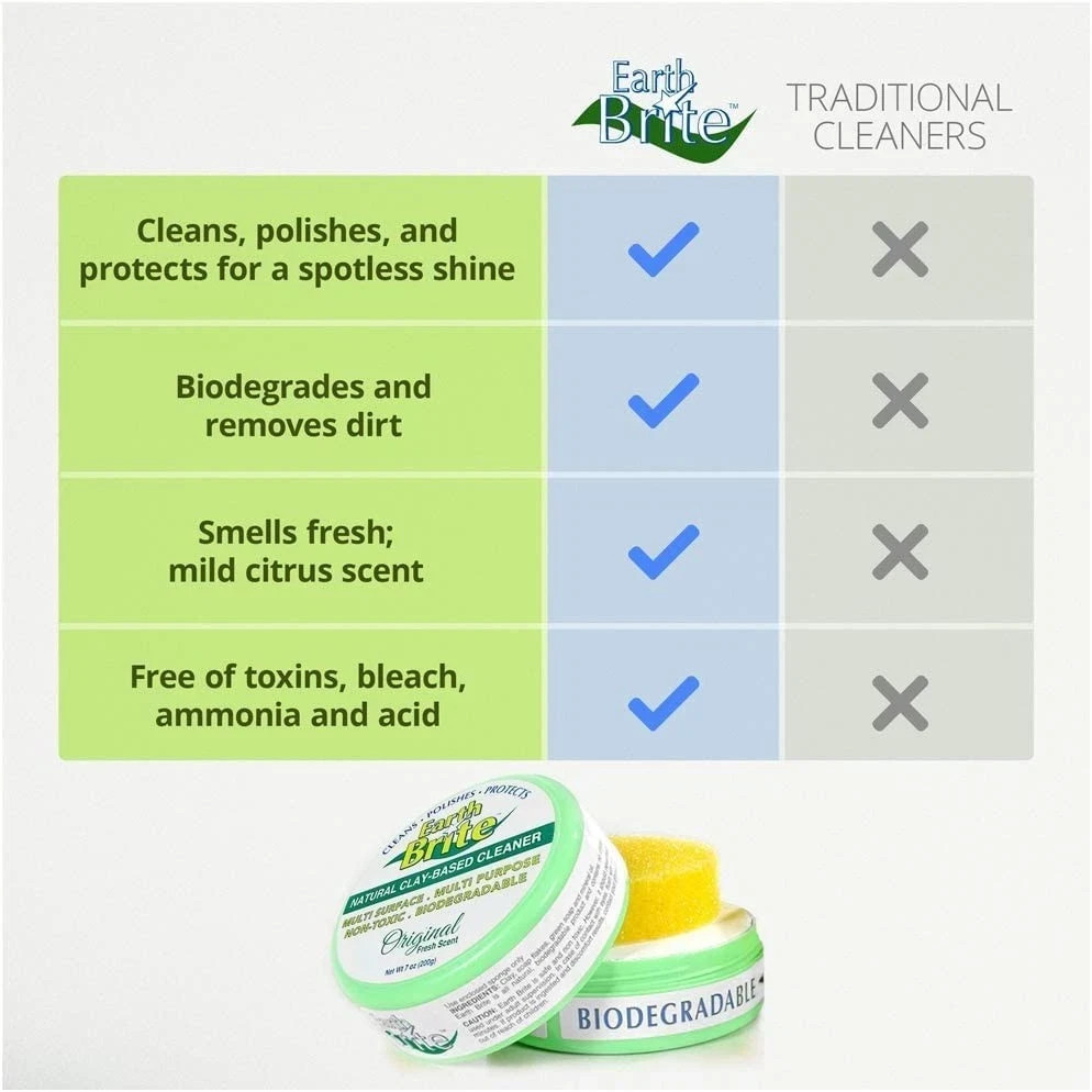 Earth Brite All Natural Multipurpose Cleaner for Bathroom, Floor, Kitchen 10.1oz