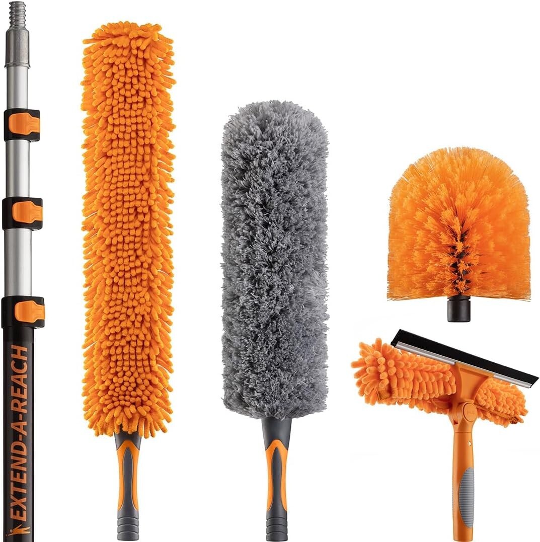 20 Foot High Duster Kit with 4-12 ft Extension Pole High Ceiling Dusting …