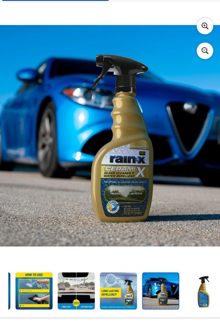 Rain-X 630177SRP Cerami-X Glass Cleaner + Water Repellent, 23Oz – Cleaning Effec