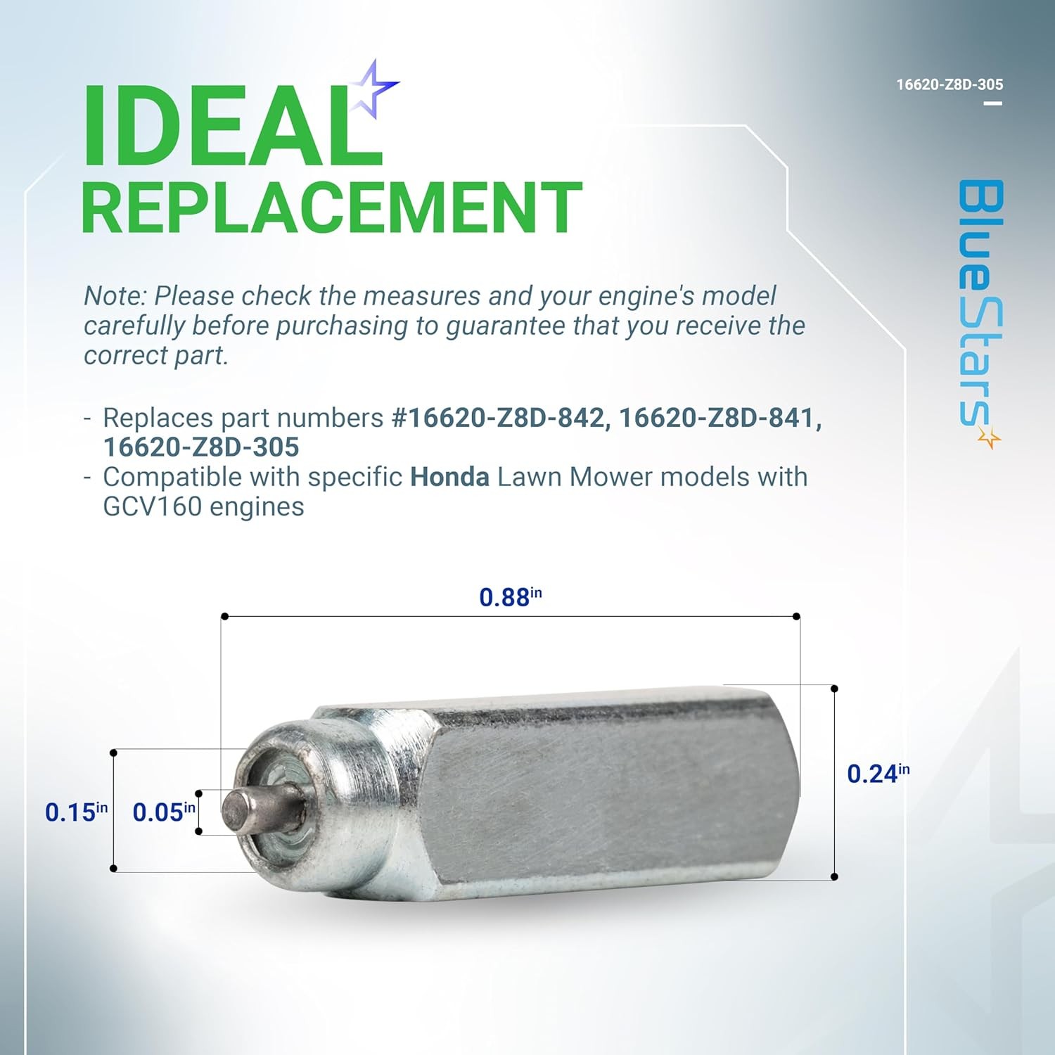 16620-Z8D-305 Thermowax Thermo Wax Assembly – Compatible with HRX217 HRR216 GCV1