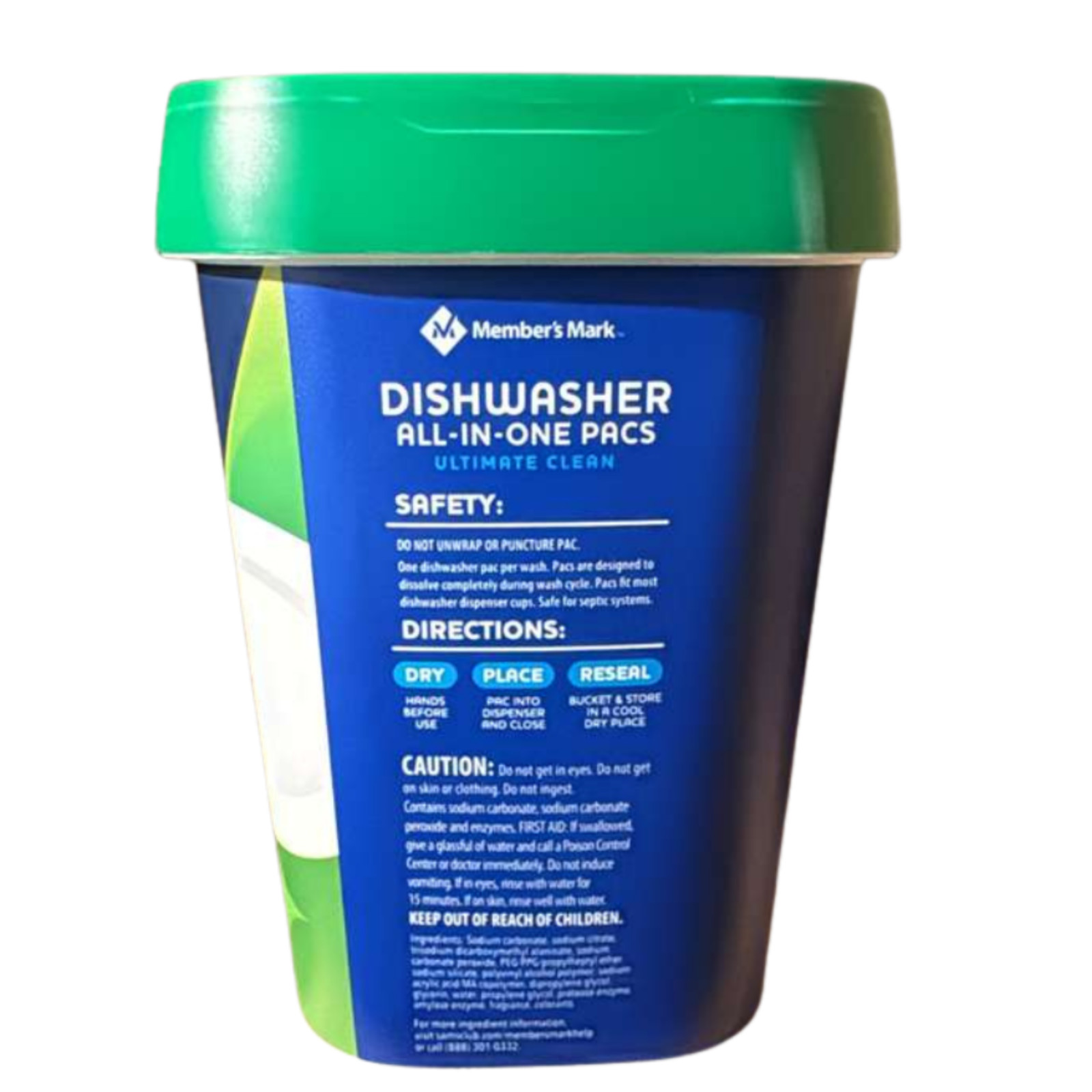 Member’s Mark Dishwasher Pacs 105 Ct All-In-One Detergent Pods Grease Fighter