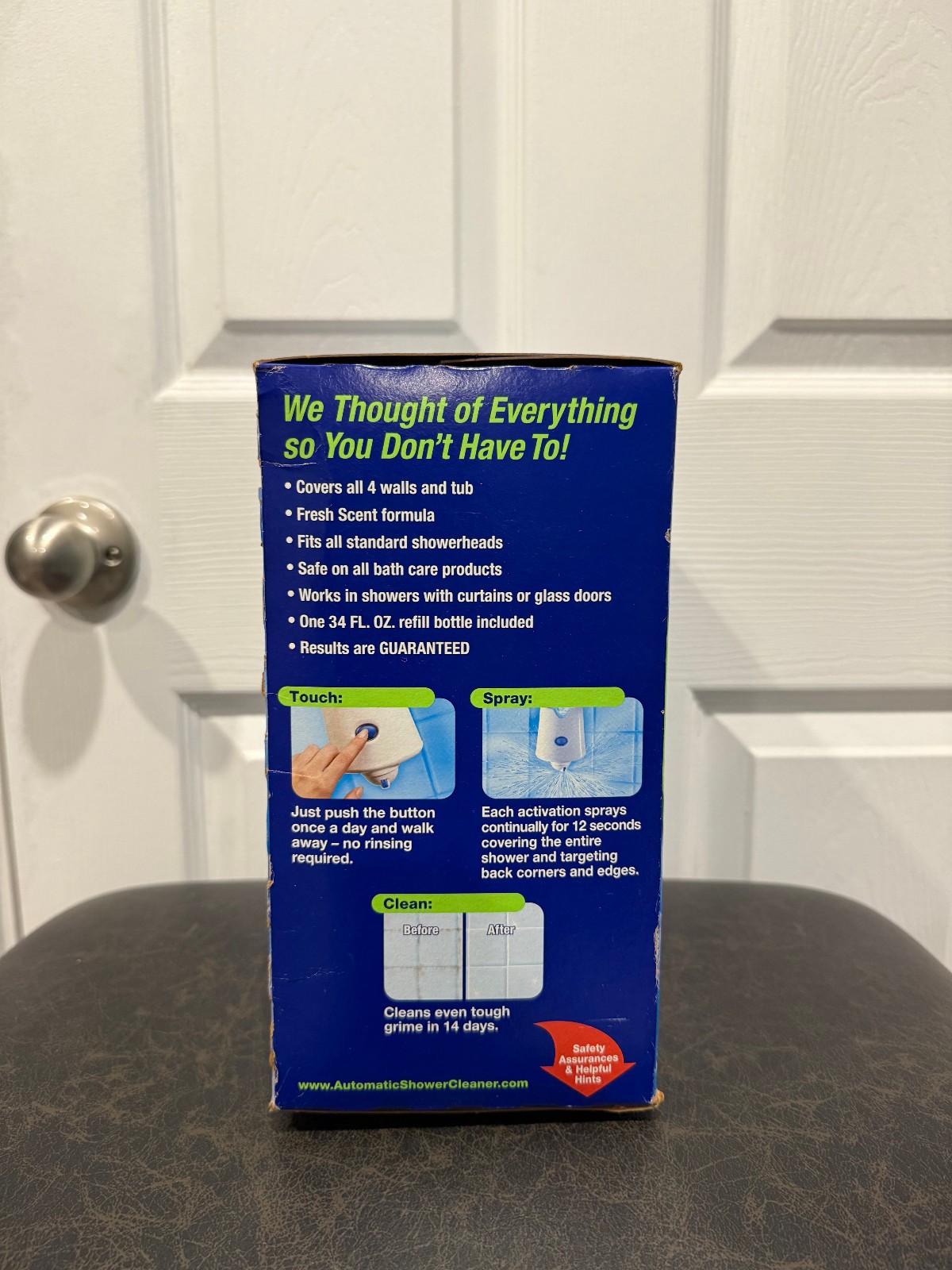 Scrubbing Bubbles Automatic Shower Cleaner Sealed One Button Dual Spray NEW