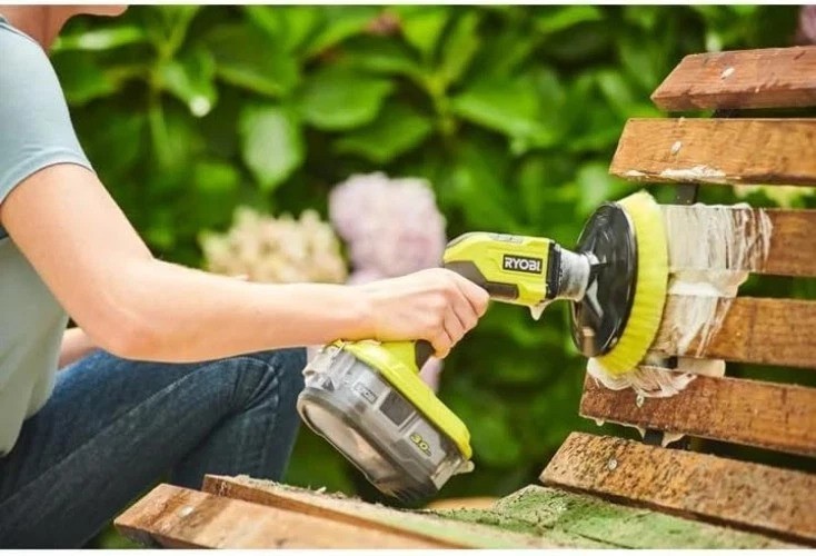Compact 18V Green Power Scrubber Tool – Perfect for Quick and Efficient Cleaning
