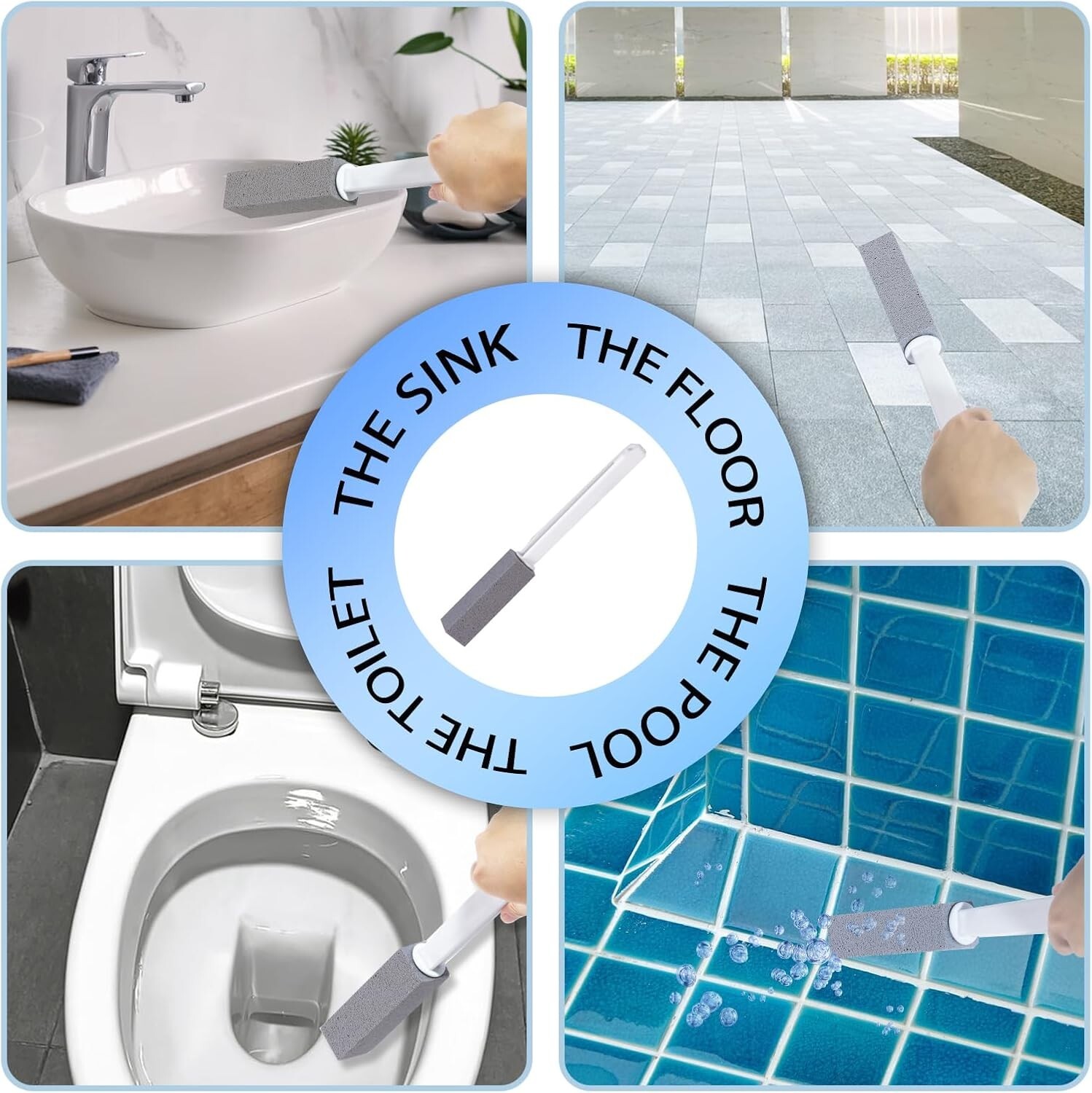 Versatile Pumice Stones with Easy Grip Handle – Perfect for Toilets & More