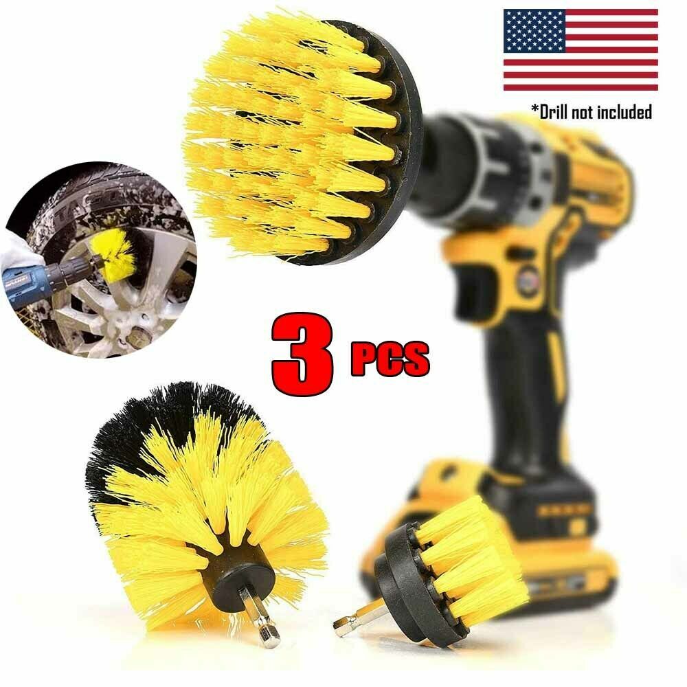 Drill Brush Power Scrubber Kit Cleaning Brush 3 Pack