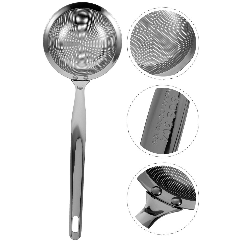 Food Strainer Hot Pot Stainless Skimmer Spoon Oil Skimmer Soup Strainer Kitchen