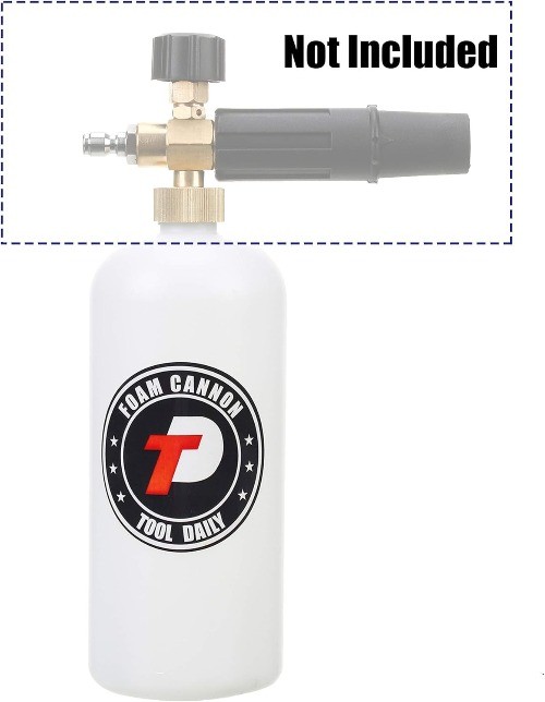 Foam Cannon Bottle with Straw, Replacement Foam Spray Bottle for Car Wash, 1 Lit