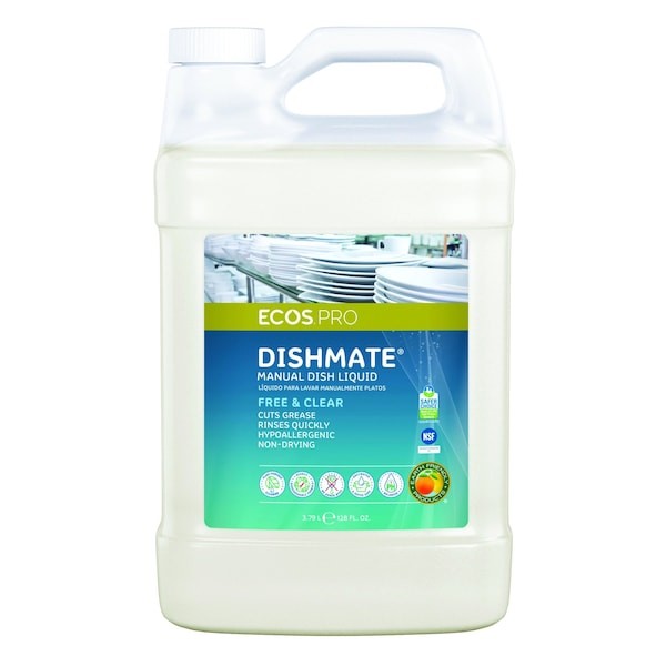 Ecos Pl9721/04 Dish Soap, Hand Wash, 1 Gal, Jug, Liquid, Unscented,