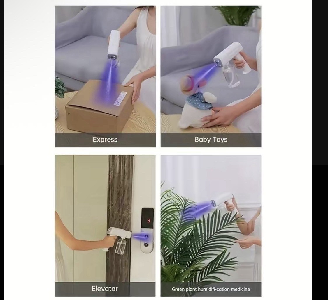 Portable Handheld Electric Nano Atomizer Sprayer, USB Rechargeable Multi-Surface
