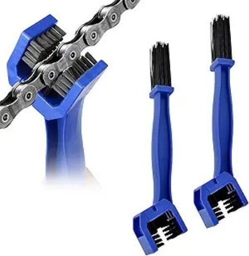 2 PCS Chain Brush, Cleaning Brush Tool for Chain Gears Maintenance Color: Blue