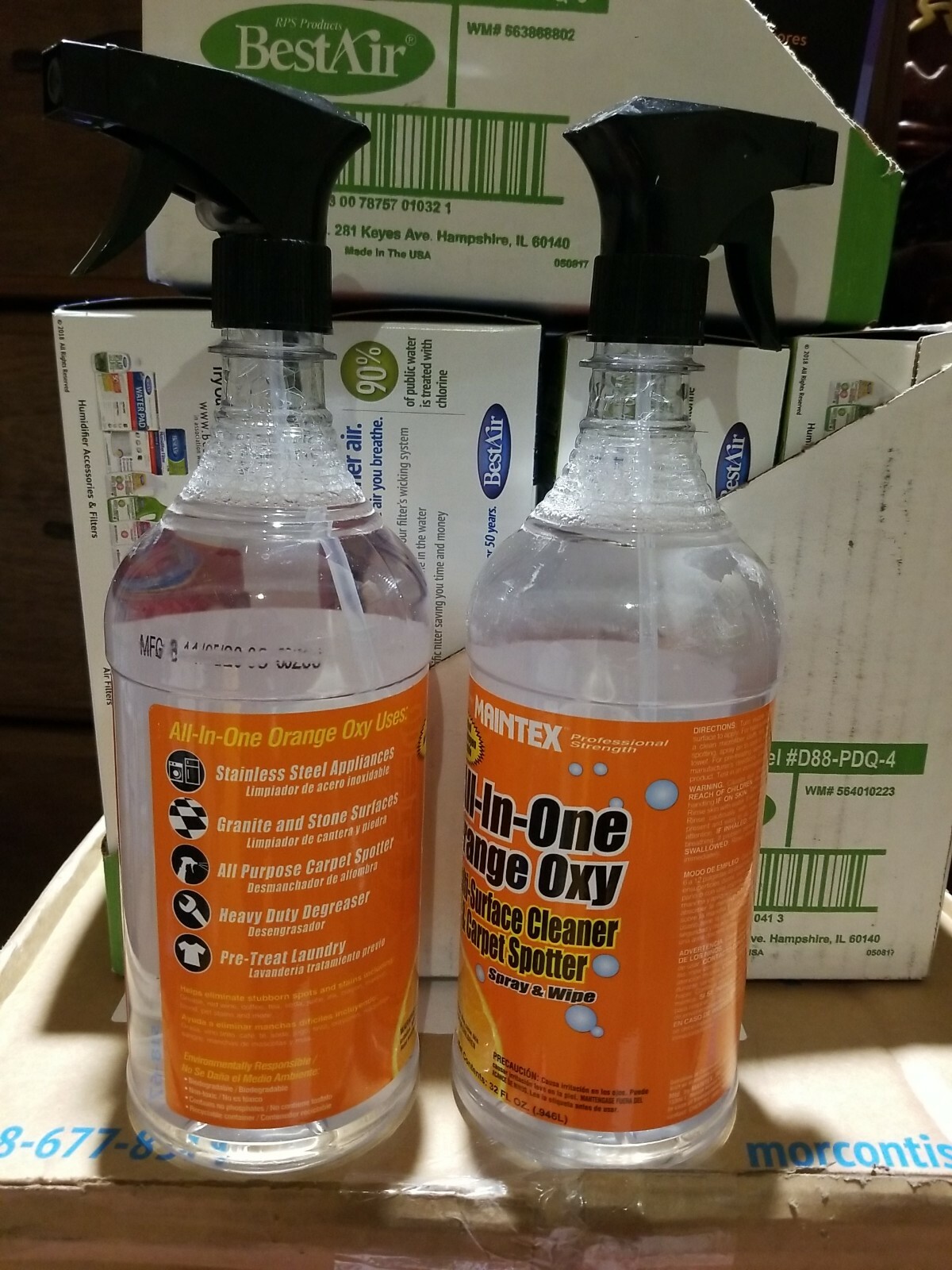 2 x Multi Surface Porous Cleaner Trigger Spray Stain Remover Hydrogen Peroxide