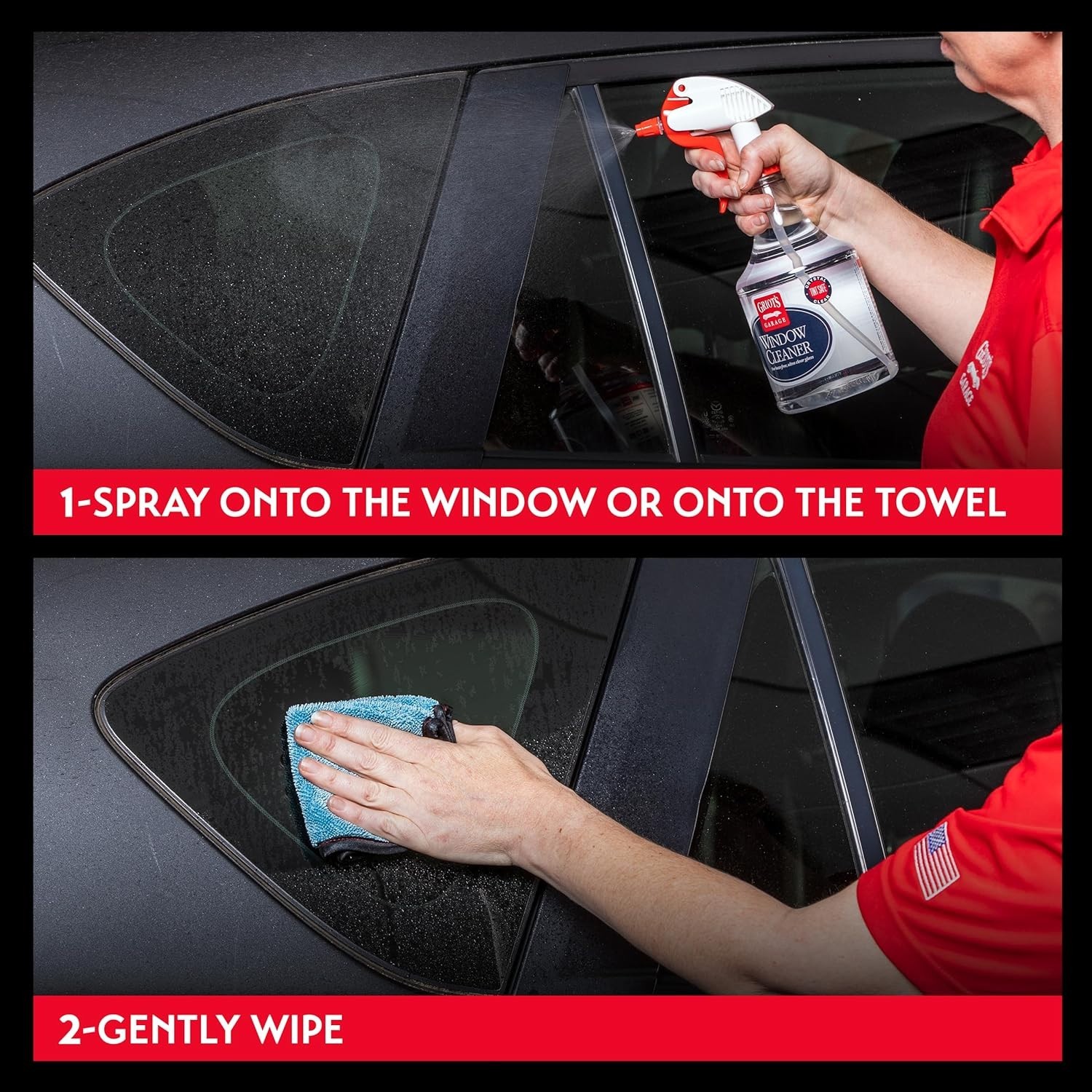 Car Window Cleaner Spray – Safe for Tinted Glass, One Gallon, Streak-Free