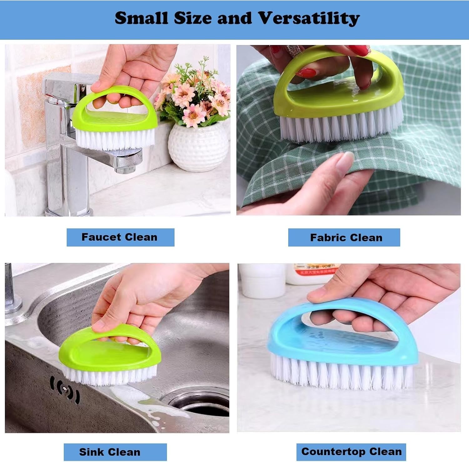 Ergonomic Scrubber Brushes in Pink & Purple – Perfect for Multi-Purpose Cleaning