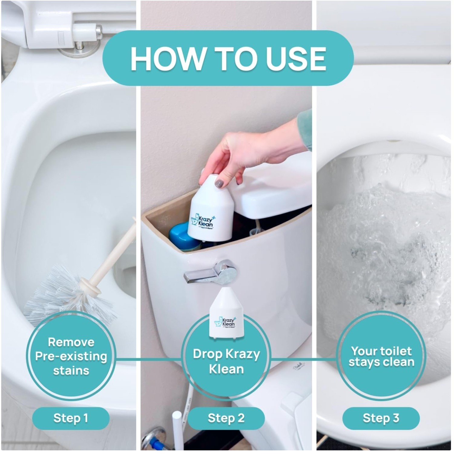 Natural Toilet Cleaner Drop-In Tank System