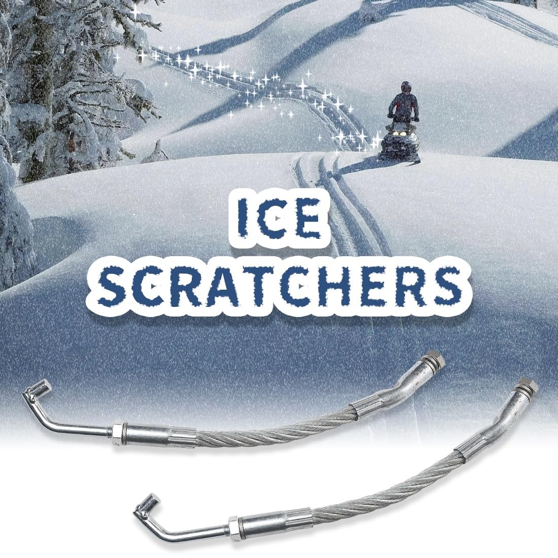 1Pcs Snowmobile Ice Scratcher Kit Fit for Polaris Arctic Cat Ski-doo Reverse …
