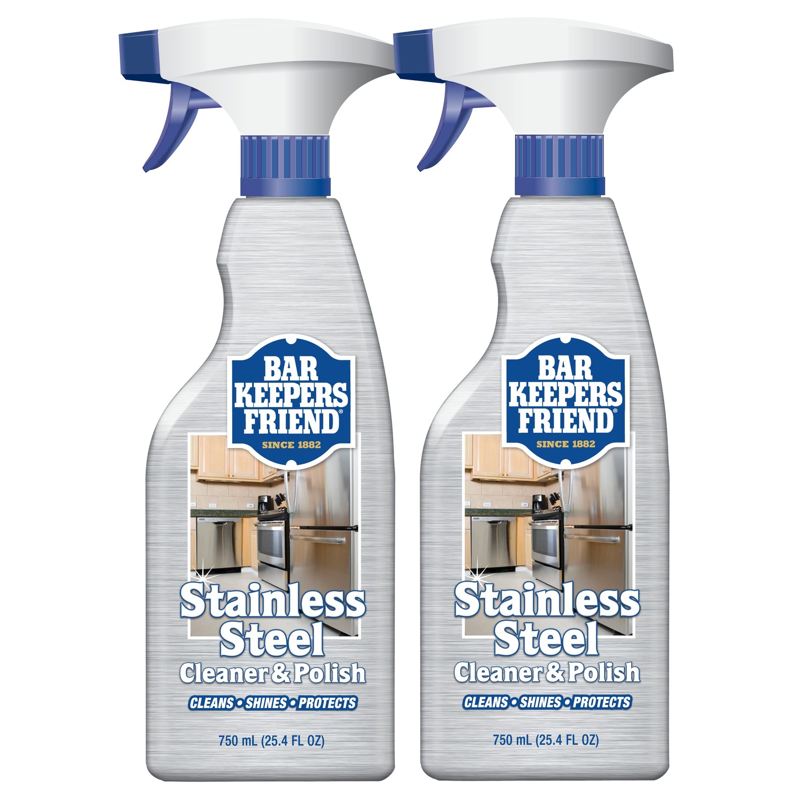 Stainless Steel Cleaner Polish Spray 2 x 25.4 oz Degreaser Stain Remover No Scra