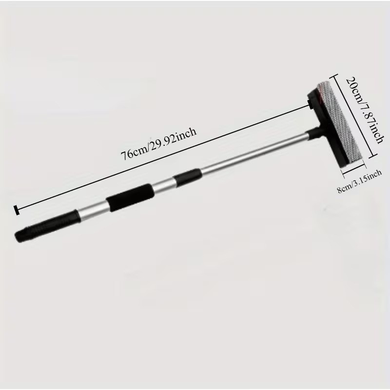 Adjustable Extendable Car Windshield Cleaner with Sponges Rubber Squeegee,Brush.