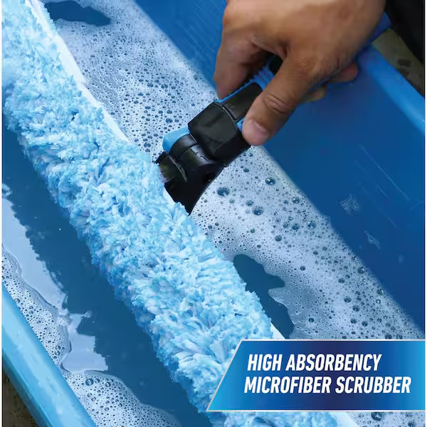 18 inches 2 in 1 Window Cleaner Squeegee Scrubber Glass Cleaning Tool