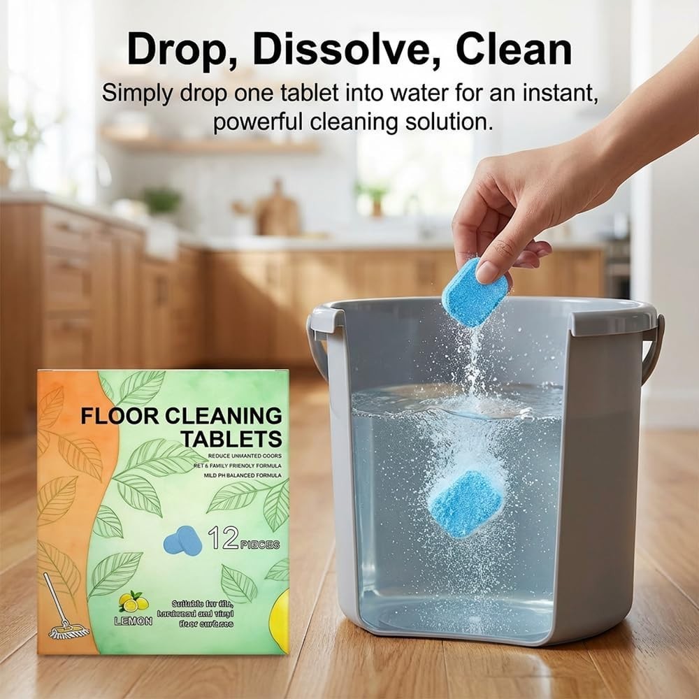 Floor Cleaning Solution Tablet, 2026 Upgrade Floor Cleaner Tablets for Mopping M