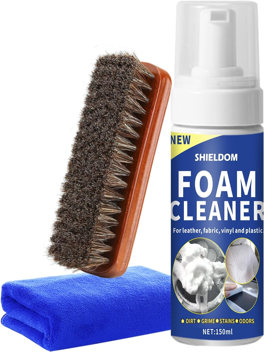 SHIELDOM Car Interior Cleaner Kit Multifunctional Car Seat Foam Cleaner Powerful