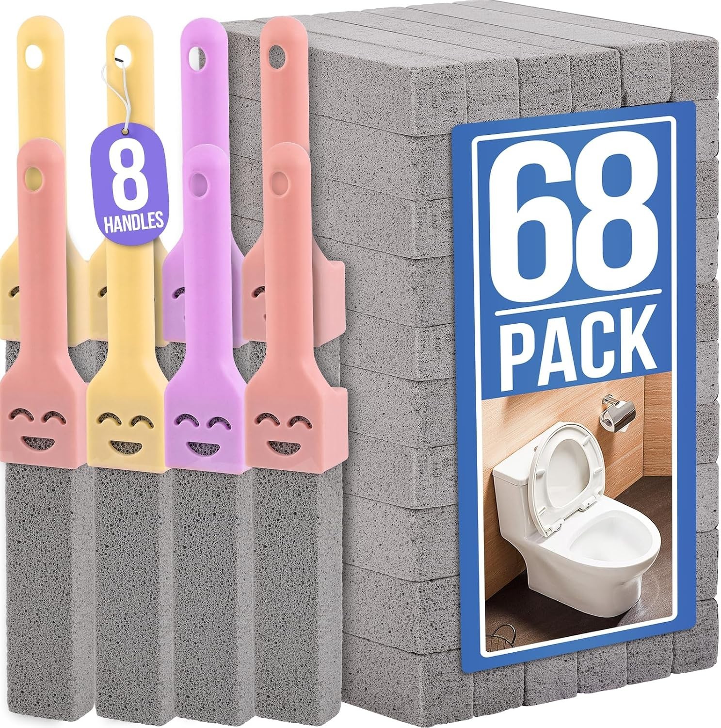 Eco-friendly Pumice Cleaner Sticks for Toilets – Pack of 68