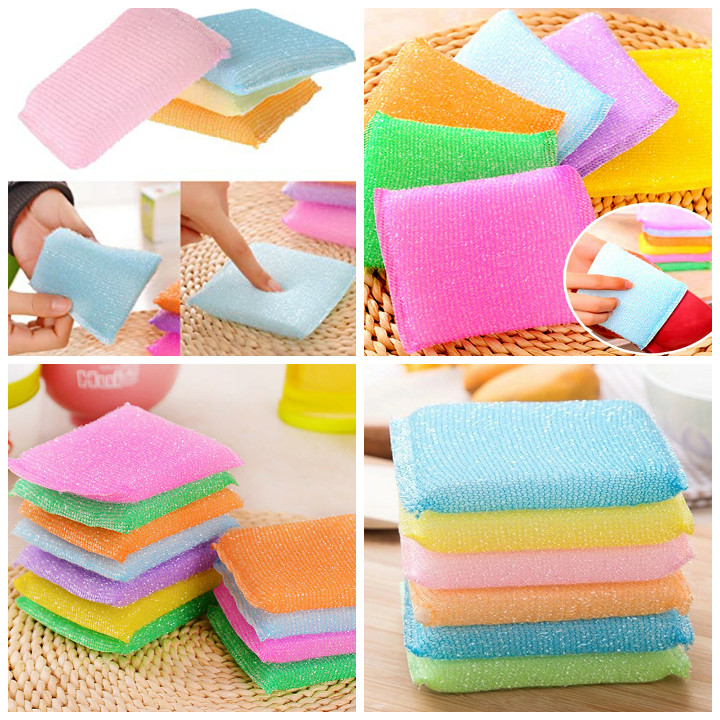 Sponge Pad Foam Scourer for Dish Utensils Tiles Cleaning 30pcs free shipping
