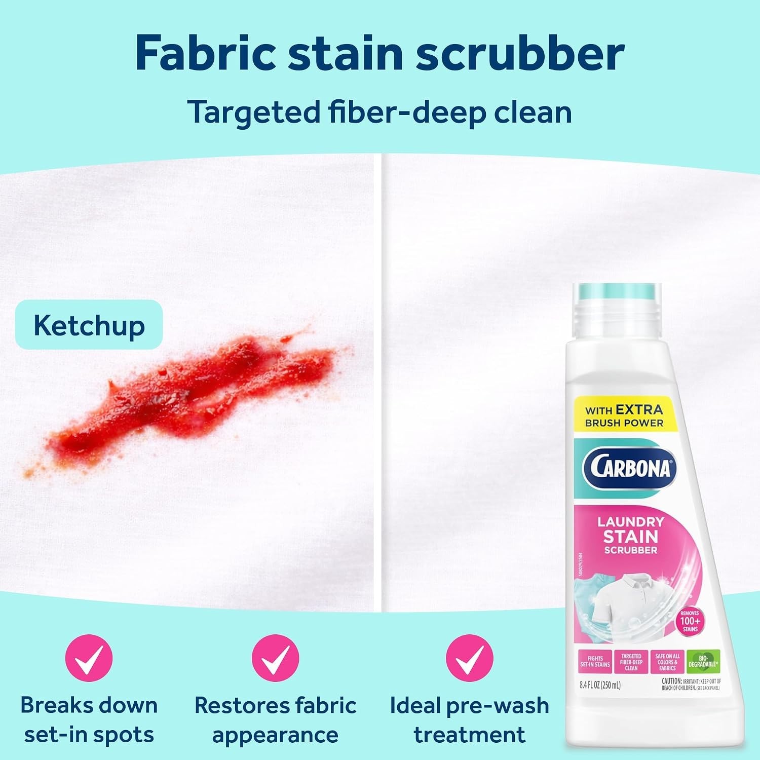 -Enzyme Laundry Stain Scrubber | 3 Pack Natural Stain Remover for All Fabrics