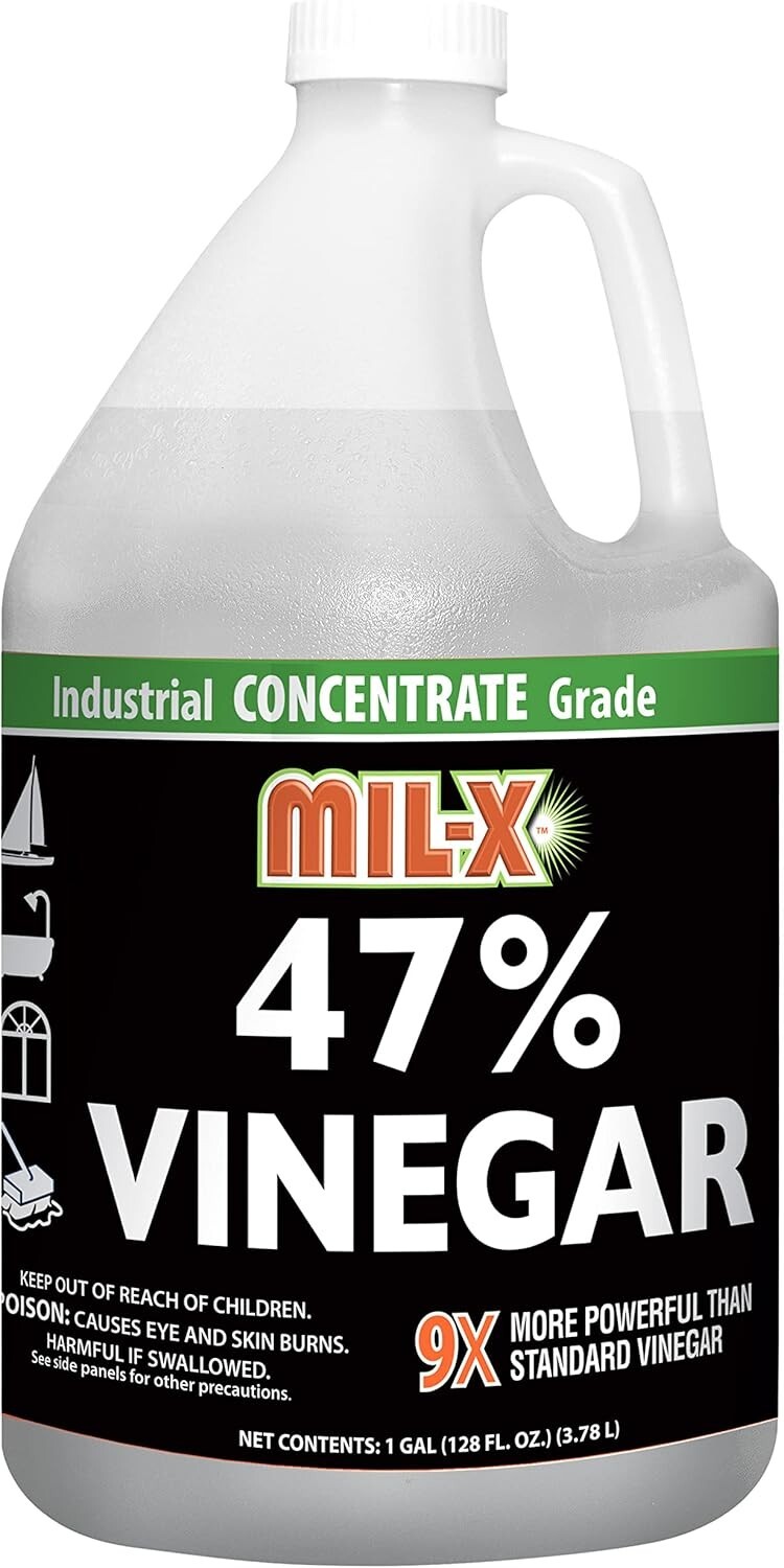 47% Vinegar, Ultra Concentrated, Industrial, Extra Strength, 1 Gallon, 10X Power