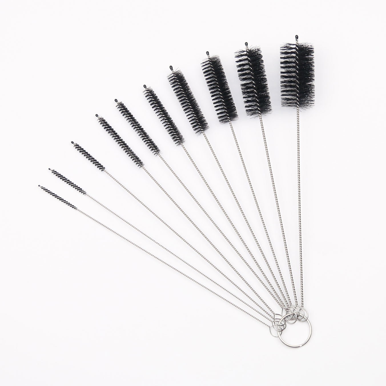 US Nylon Straw Brush Cleaner Bottle Tube Pipe Small Long Cleaning 1-10Set