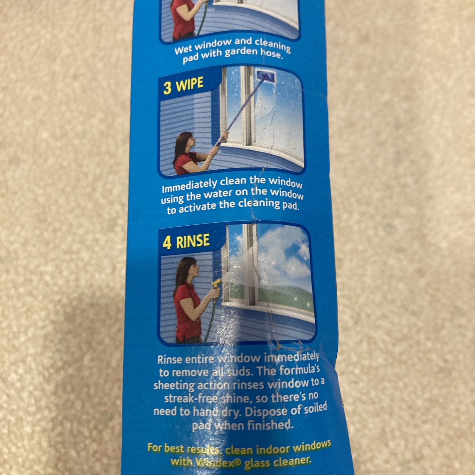 NEW Sealed Windex Outdoor All-In-One Glass & Window Cleaning Tool Starter Kit