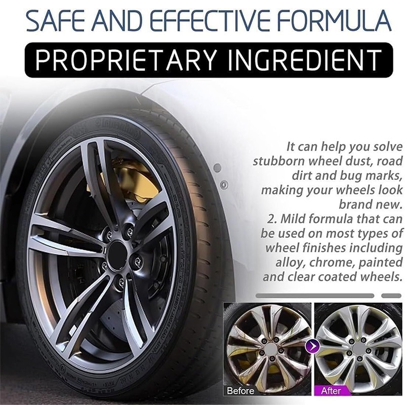 3X Heavy-Duty Wheel Cleaner, Water Spot Remover for Car,Glass Cleaner