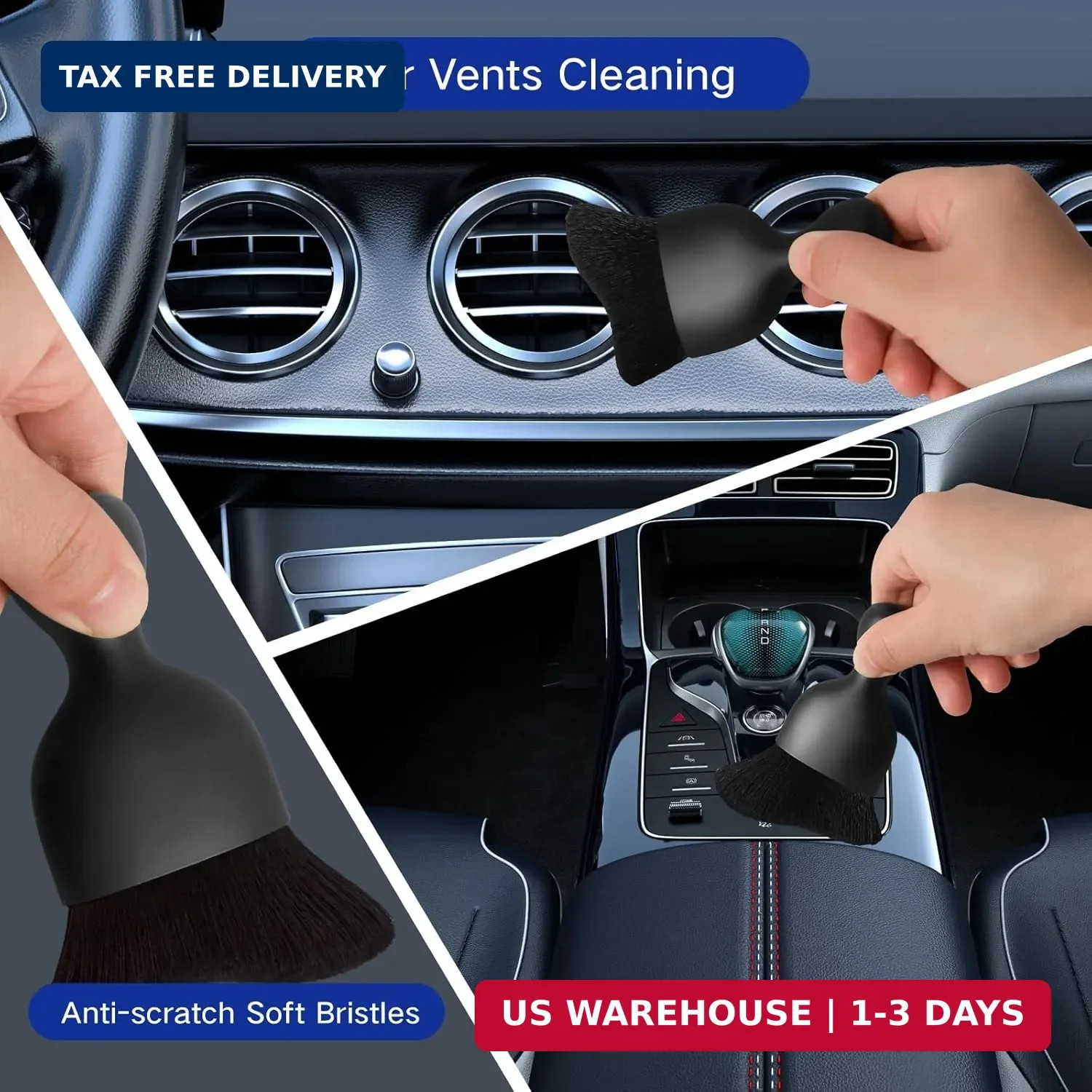 Car Detailing Kit Car Wash Supplies Brush Set Interior Exterior Wheels Cleaning