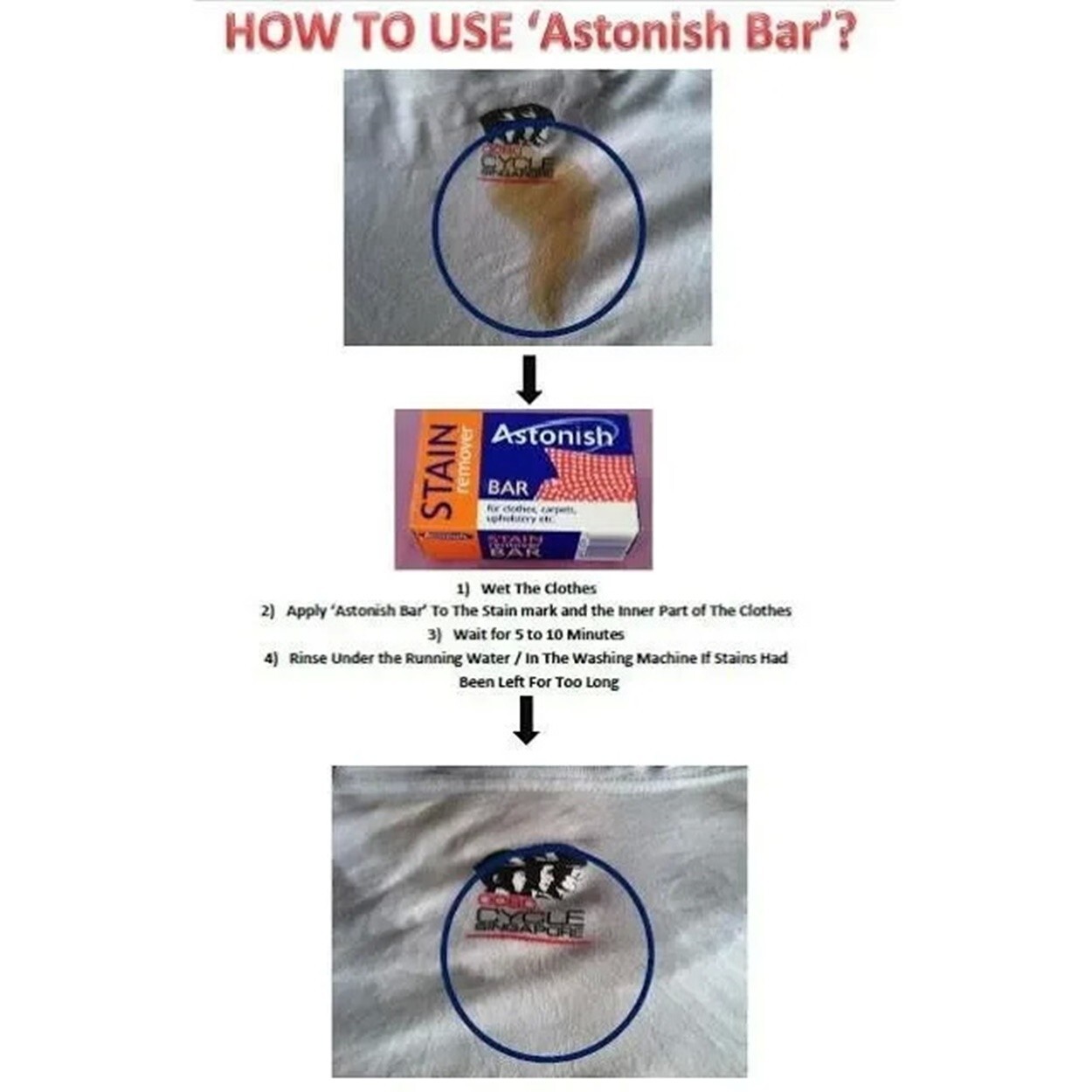 2x Astonish Stain Remover Bar Clothes Carpet Upholstery Pre Laundry Fabric 75g.