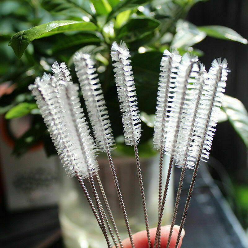 100Pcs/Set Cleaning Brush for Bottle Pipe Stainless Steel Nylon Straw Cleaners
