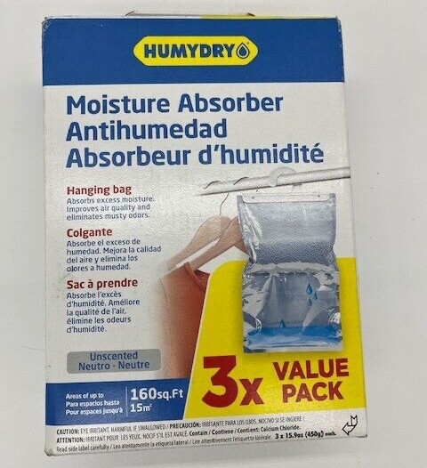 HUMYDRY USA40600C12 Natural Hanging Recyclable Moisture Absorber 15.9 oz. 3 pack