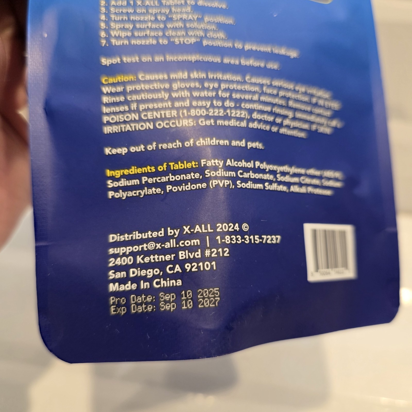 X-ALL Multipurpose Cleaning Tablets- 5 Count- NEW AND SEALED