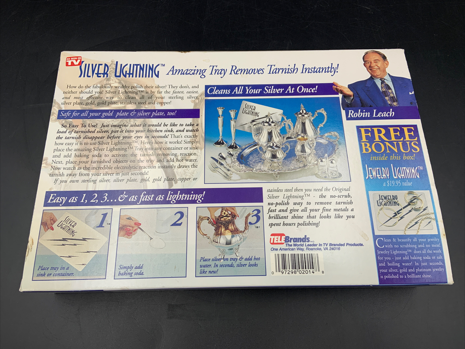 Silver Lightning Jewelry Cleaner Tarnish Remove Gold Copper Steel NIB