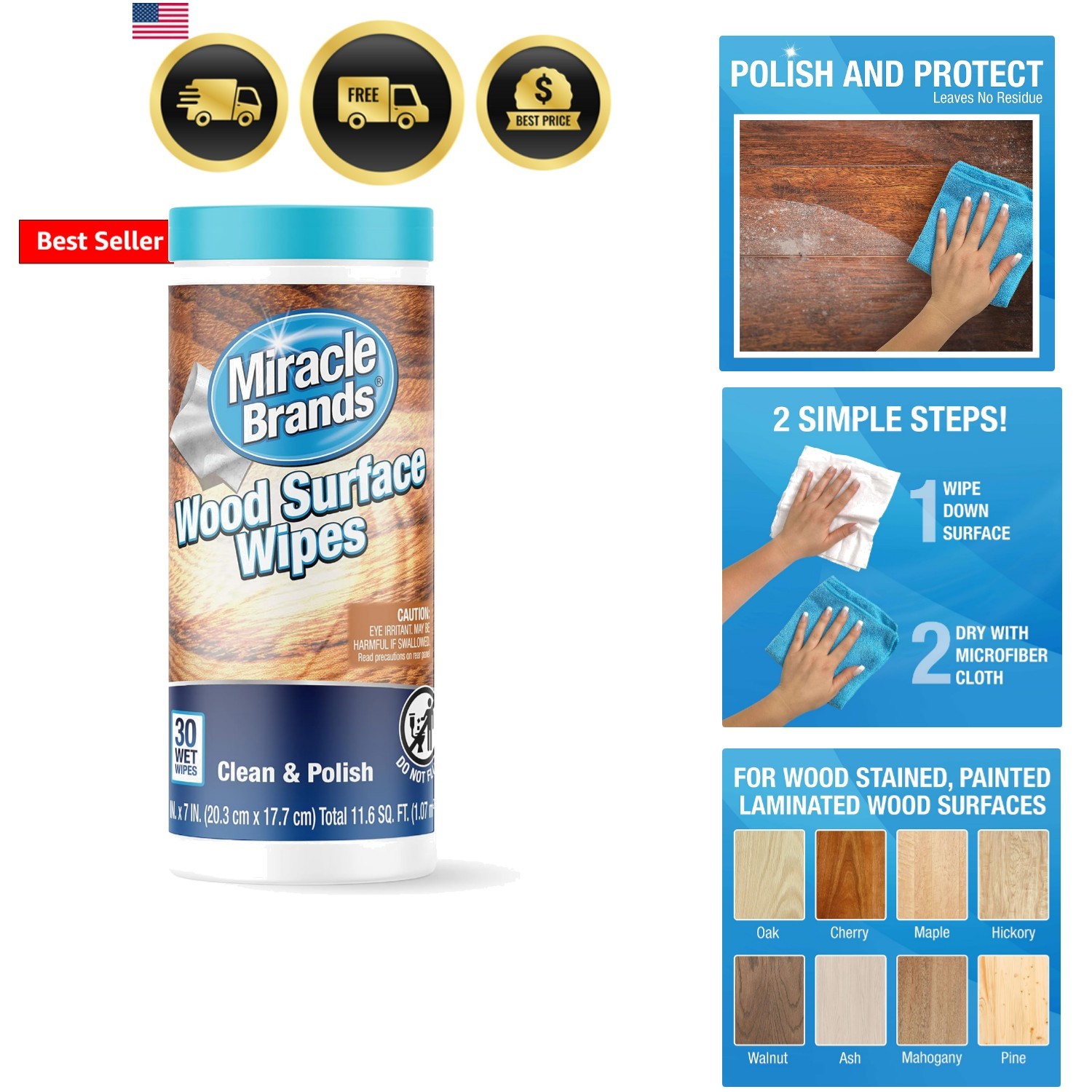 for Wood Surfaces, Remove Dirt and Grime Buildup, Clean, Protect, and Polish …