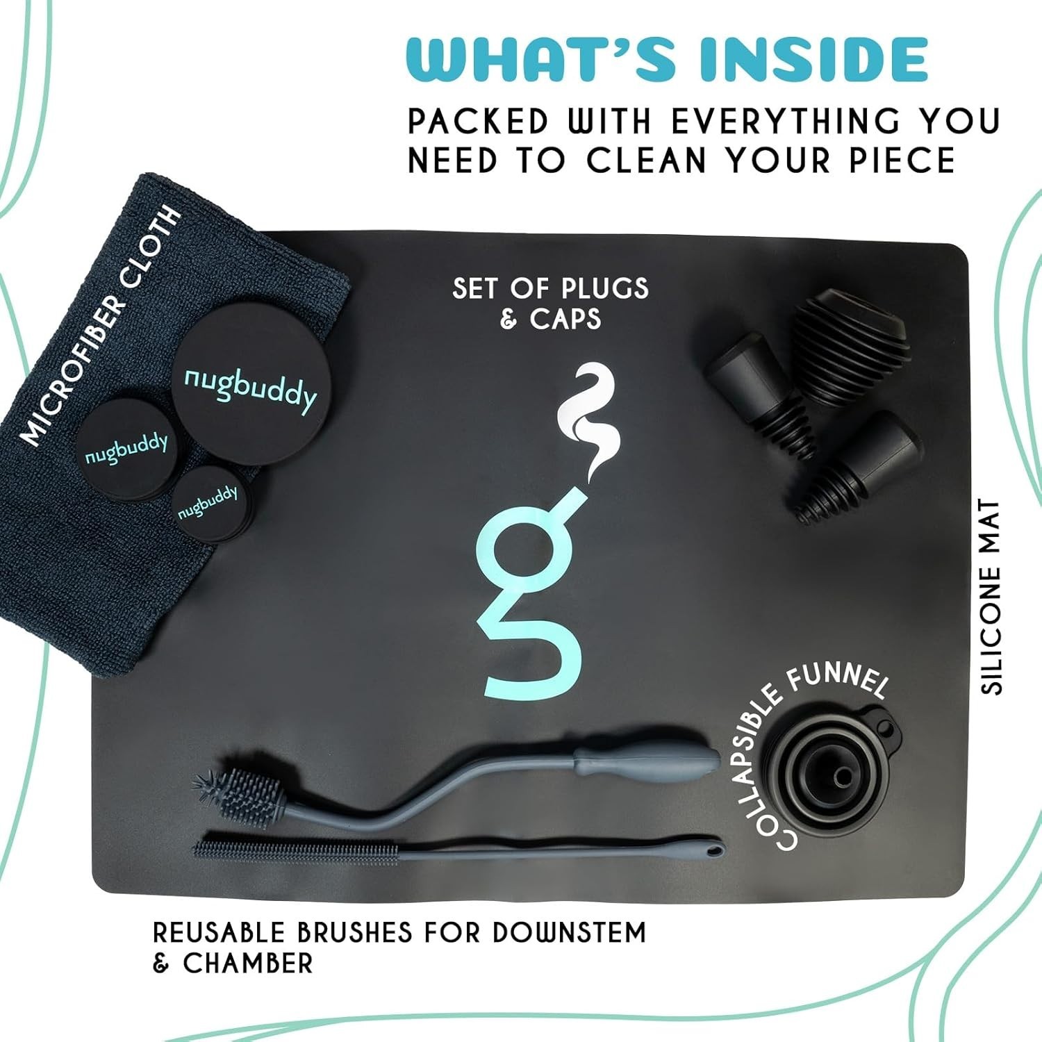Ultimate Glass Cleaning Kit: Reusable Silicone Accessories & Soaker Bag Included