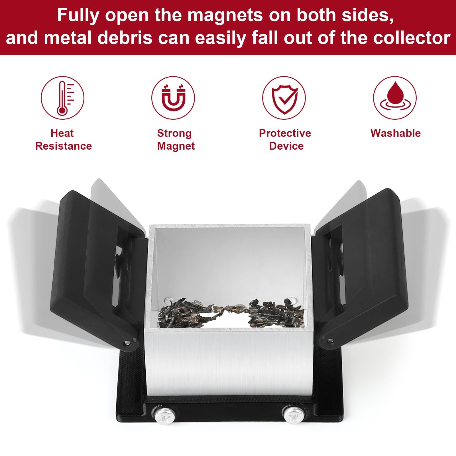 Chip Catcher, Magnetic Chip Collector, Heat-resistant Metal Shavings Chip Cat…
