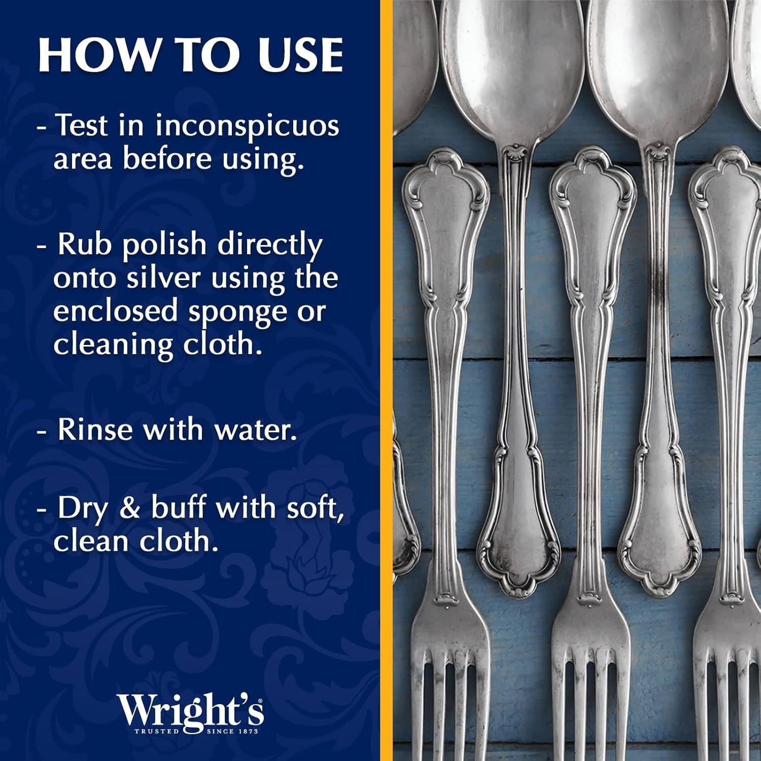 Wright’s Silver Cleaner and Polish Cream – 8 Ounce – Ammonia Free – Gently