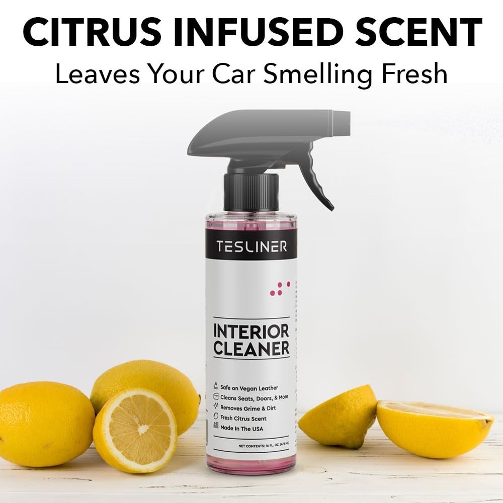 Vegan Leather Seat Cleaner & Stain Remover for Tesla Model Y, 3, S, X, Cybertruc