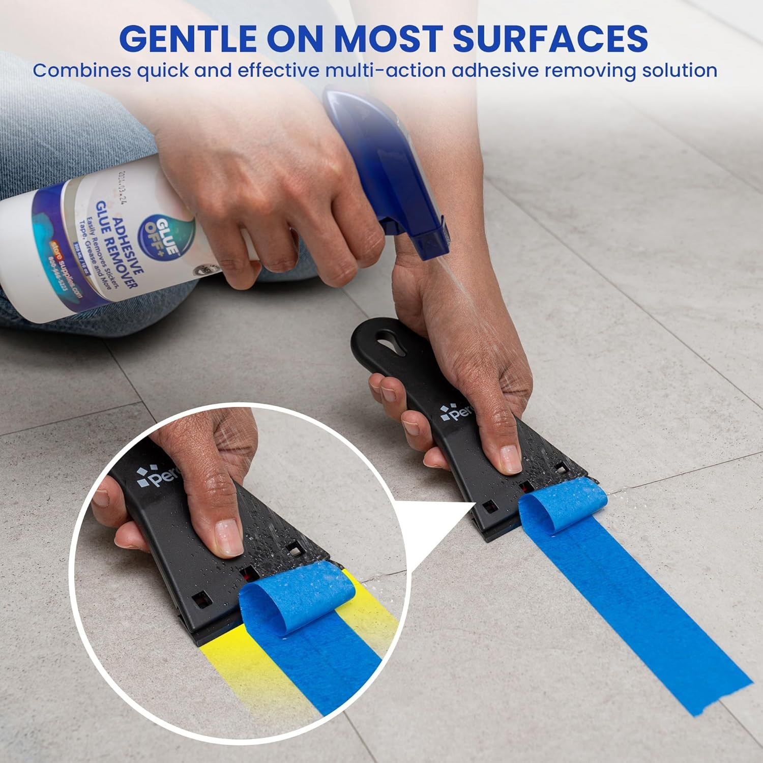 Glue Off Adhesive Remover Spray 10 fl oz with Scraper Car Sticker Residue