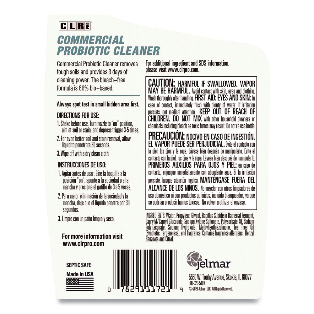 CLR PRO FMCPC326PRO 32 oz Commercial Probiotic Cleaner – Lemon Scent (6/CT) New