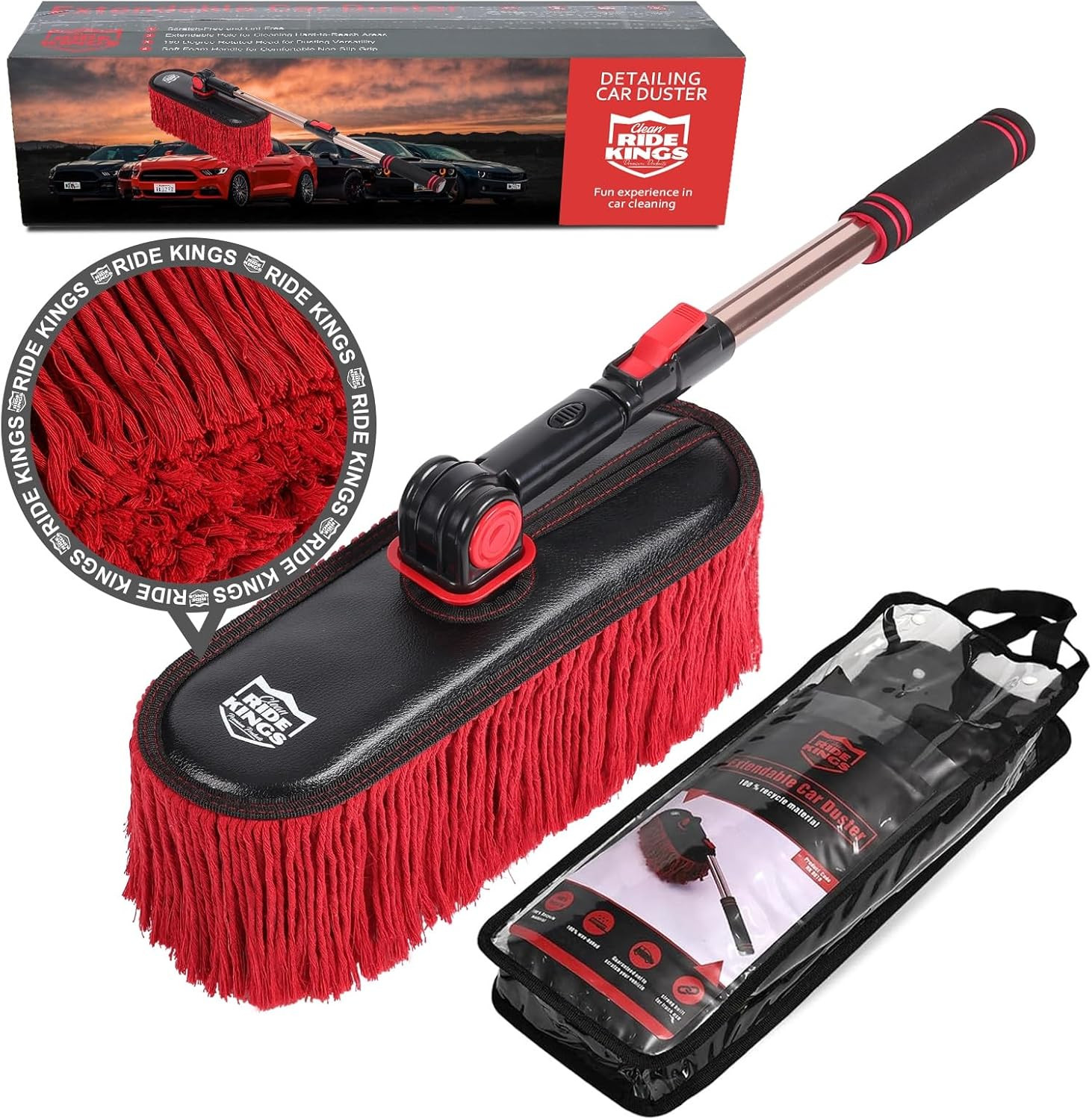 Car Duster Exterior Scratch Free,Soft Brush Kit for Truck,Suv,Rv and Motorcycle