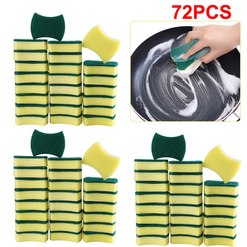 Lot of Cleaning Sponge Scrubber Scrub Scourer Wash Clean Dish Pads Bulk Kitchen