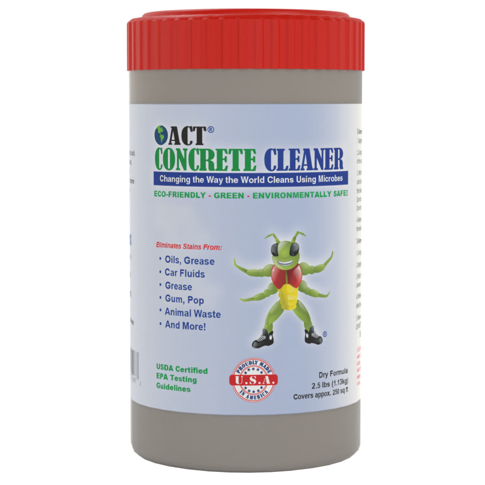 ACT Concrete Cleaner – Oil Stain Remover | Driveway, Cement, Garage Floor 2.5lb