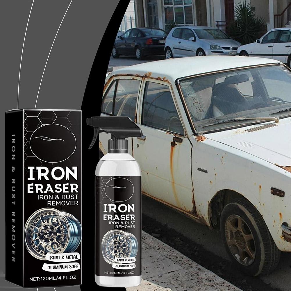 HOMONTH Iron Eraser Rust Remover Spray, Car Wheel Paint Brake Dust Fast Cleaner