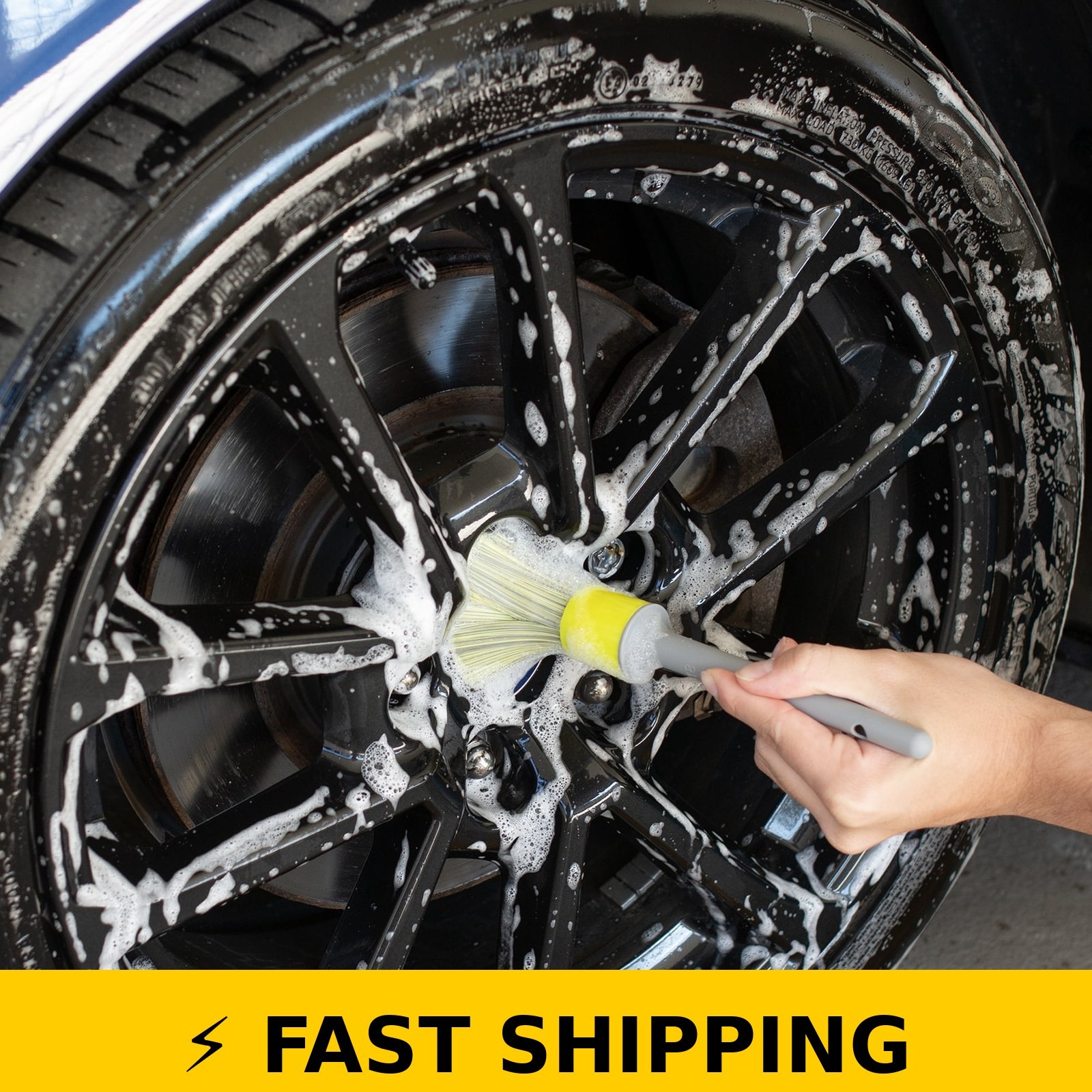 Auto Drive 2-Piece Car Detailing Brush Set